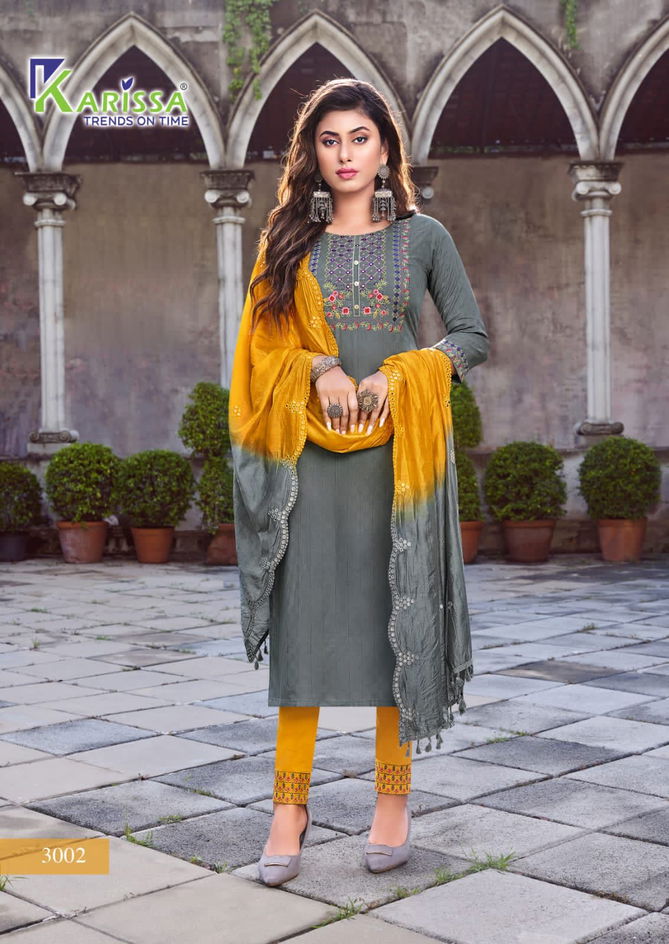 Karissa Bombay Beauty 3  Festive Wear Wholesale Kurti With Bottom Dupatta Collection
